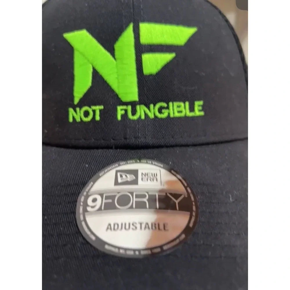 New Era Mesh Snap Back Black & Neon Green Not Fungible Cap 9FORTY‎ Crypto NEW